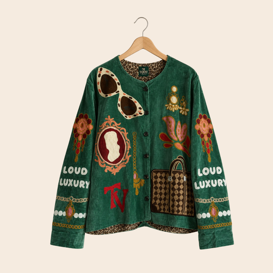 TOUT - Loud luxury Jacket Velvet Green