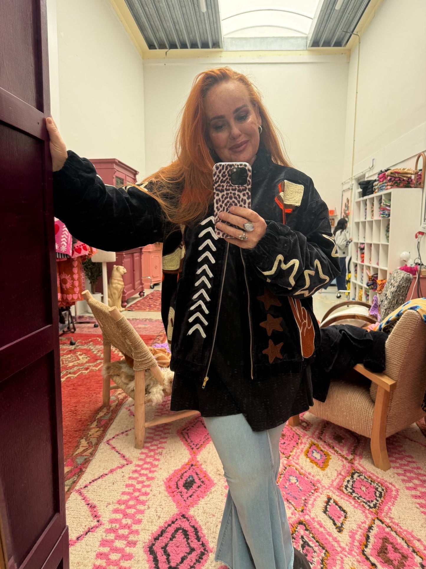TOUT - Lola Bomber Velvet black UNISEX