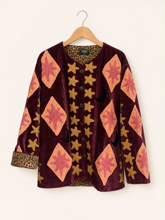 TOUT - Stars Jacket Plum