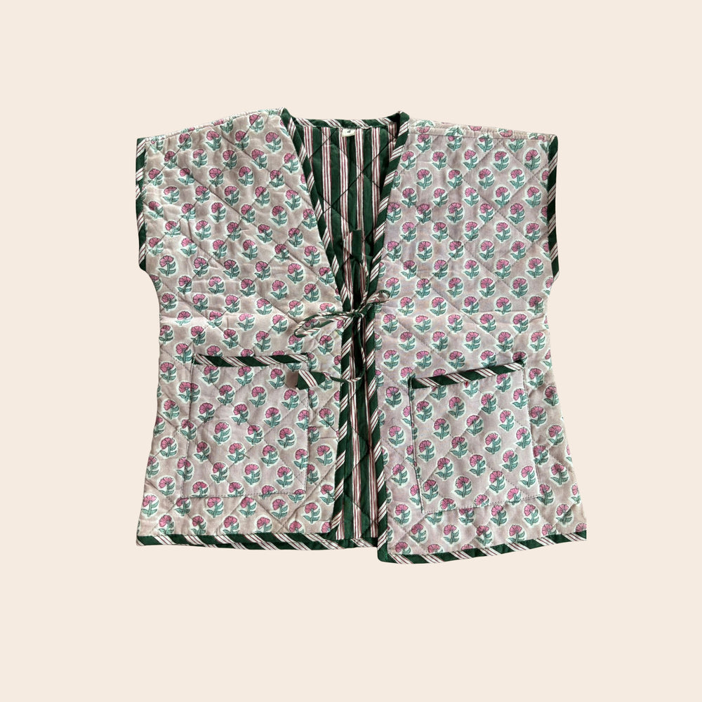 TOUT - Kids Livia Vest Kapmouw Blockprint