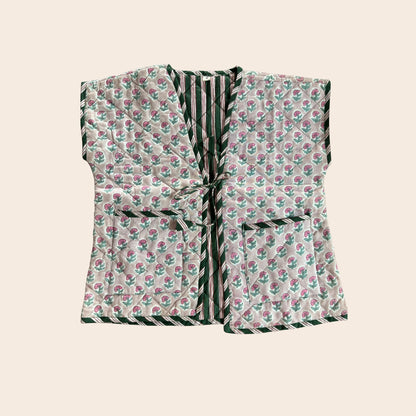 TOUT - Kids Livia Vest Kapmouw Blockprint