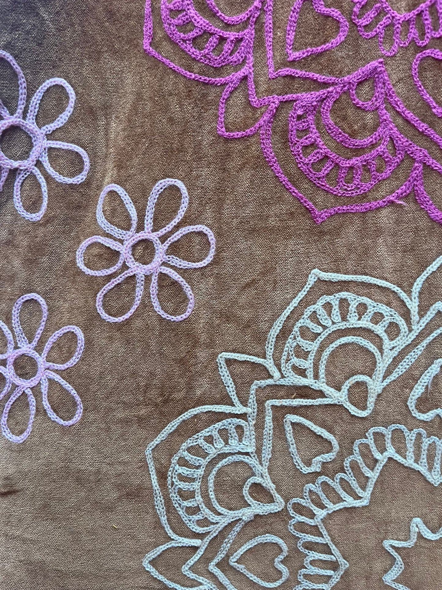 Long velvet Embroidery jas mandala