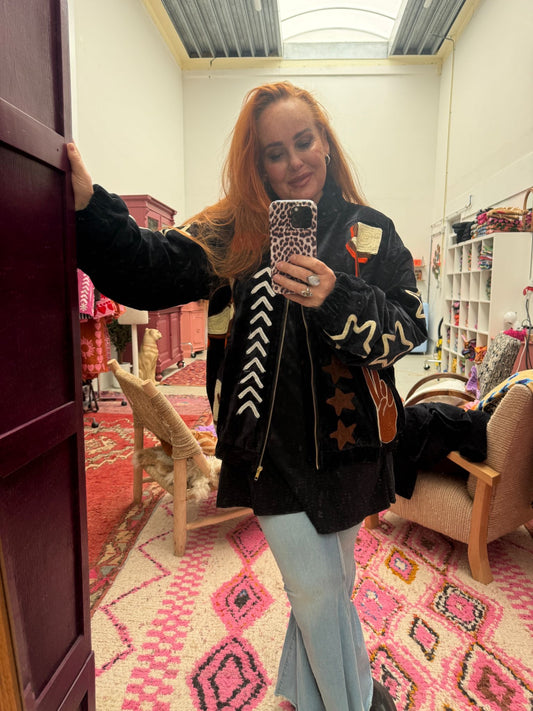 TOUT - Lola Bomber Velvet black UNISEX
