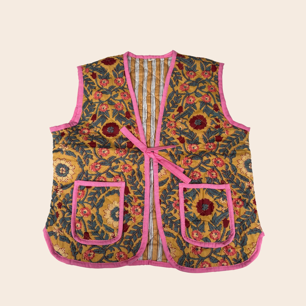 TOUT - Kids Juna Gilet Blockprint