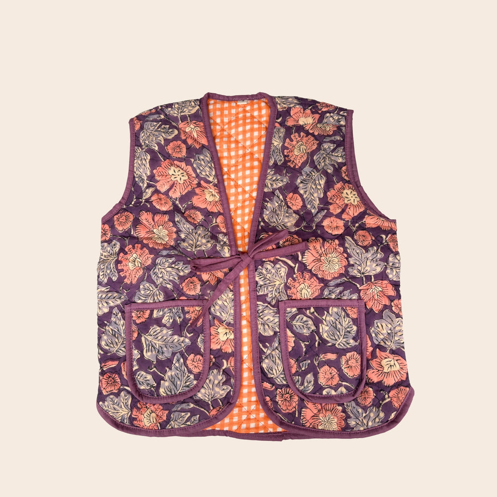 TOUT - Kids Juna Gilet Blockprint