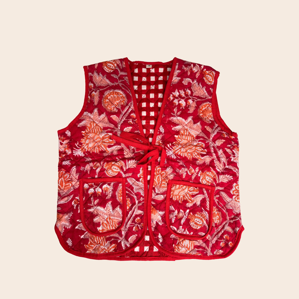 TOUT - Kids Juna Gilet Blockprint