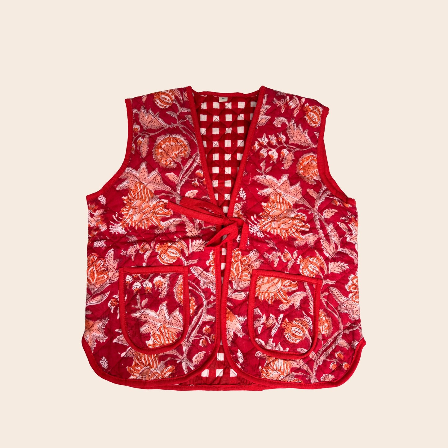 TOUT - Kids Juna Gilet Blockprint