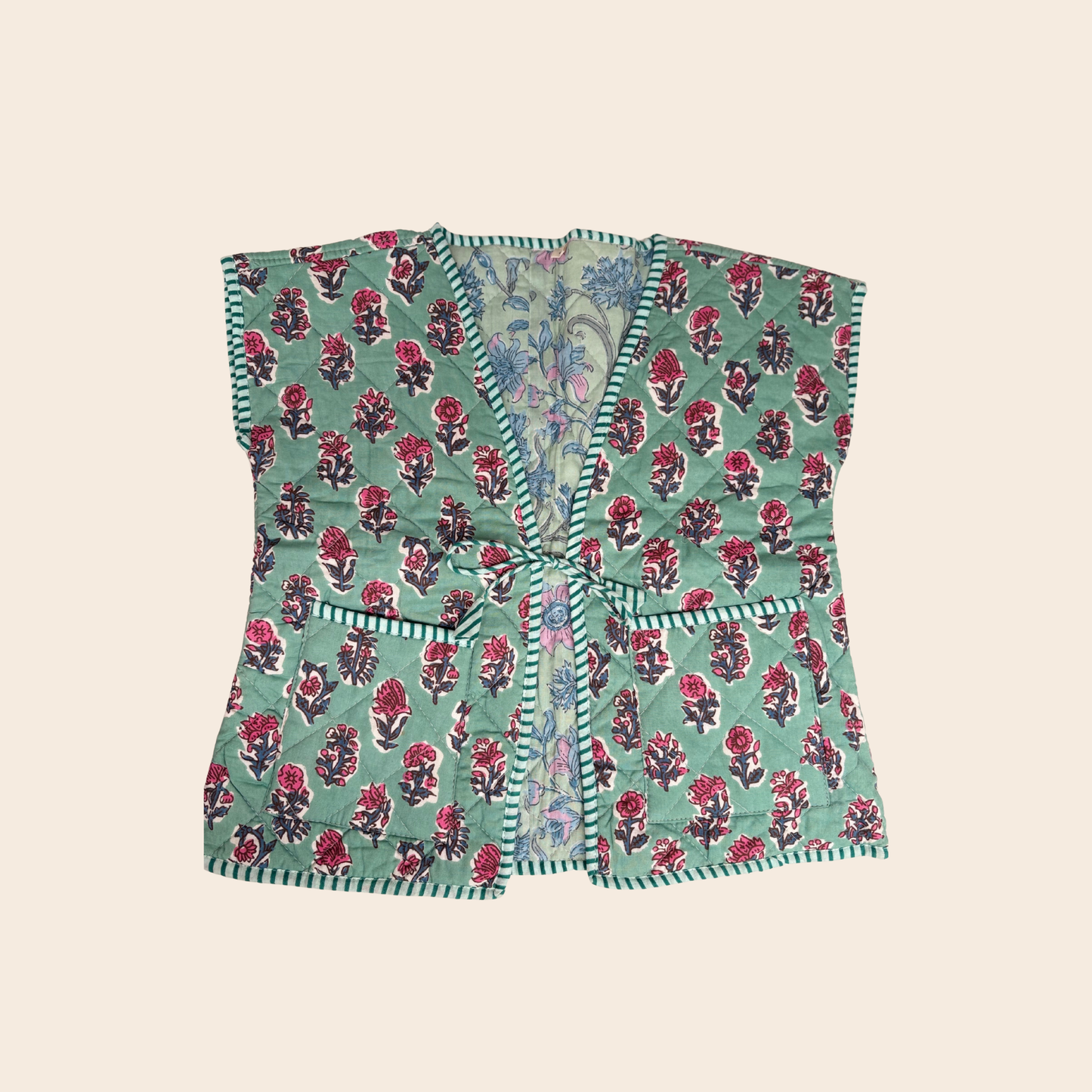 TOUT - Kids Livia Vest Kapmouw Blockprint
