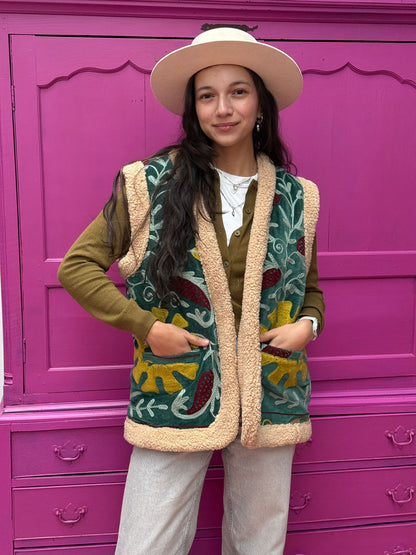 TOUT - Velvet gilet Teddy