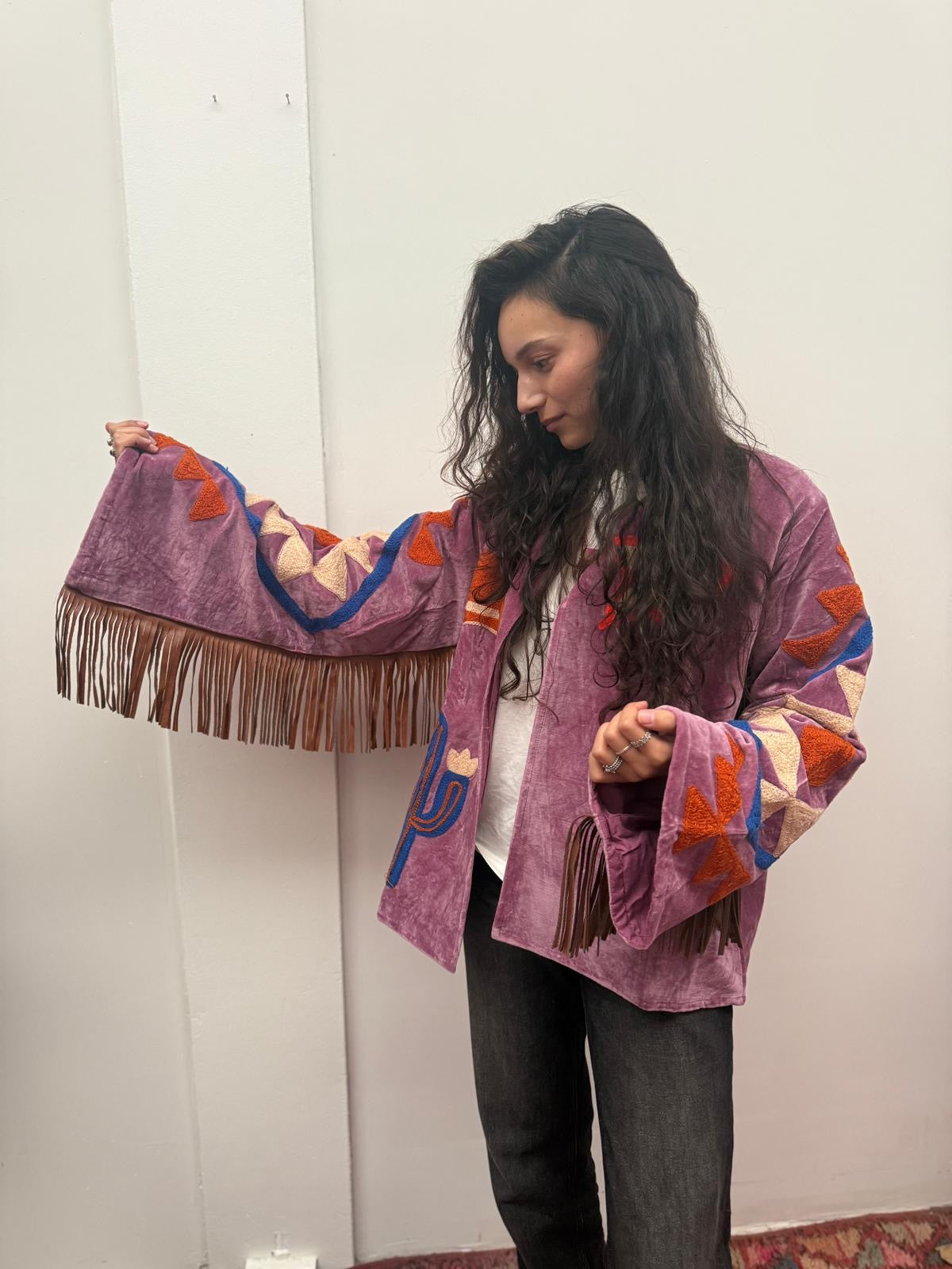 Velvet fringe jacket Cowboy
