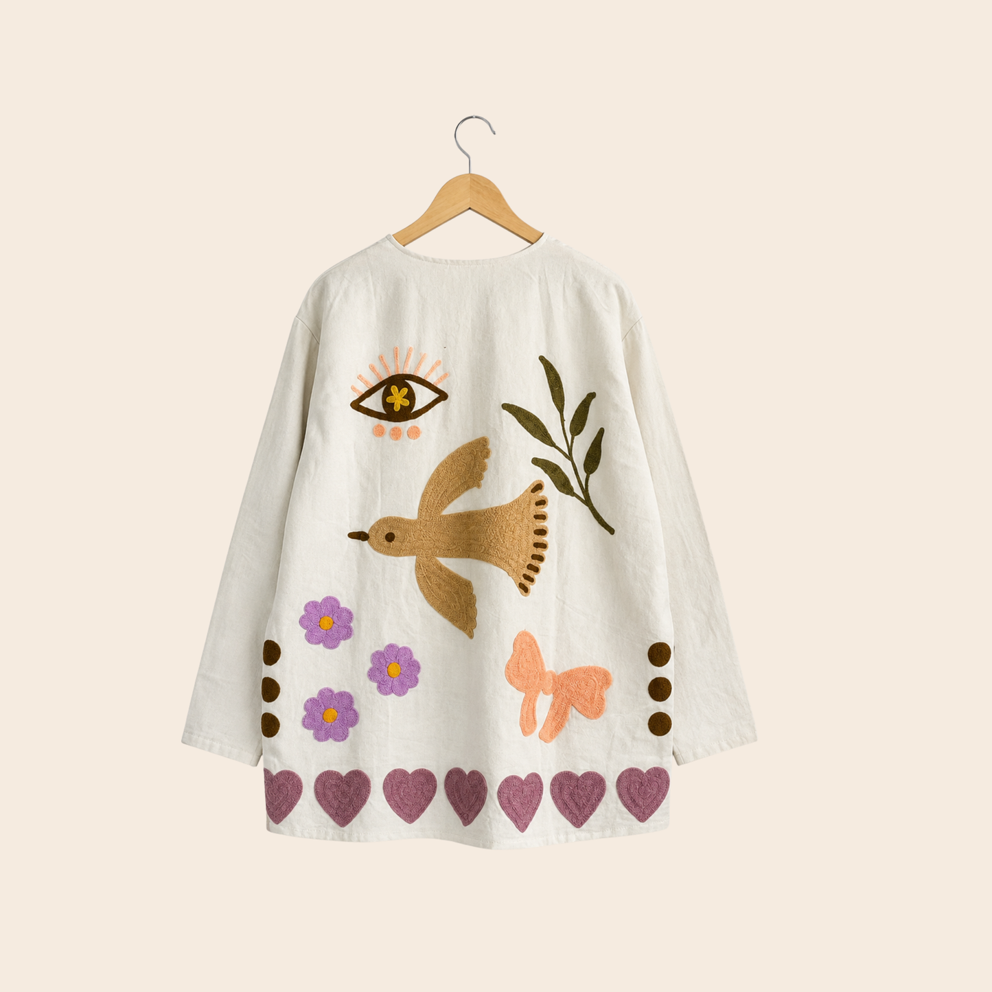 TOUT - Birds Jacket Cotton White