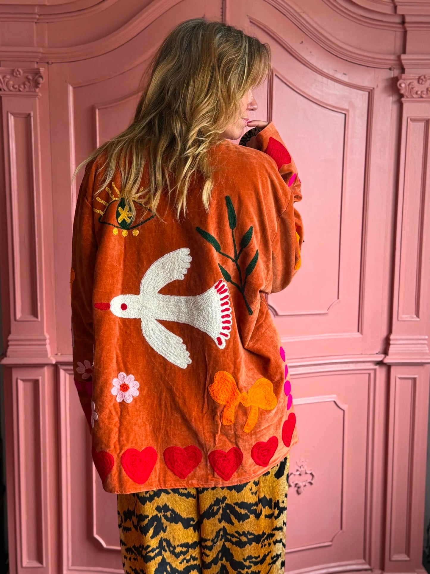 TOUT - Birds Jacket Velvet Roest