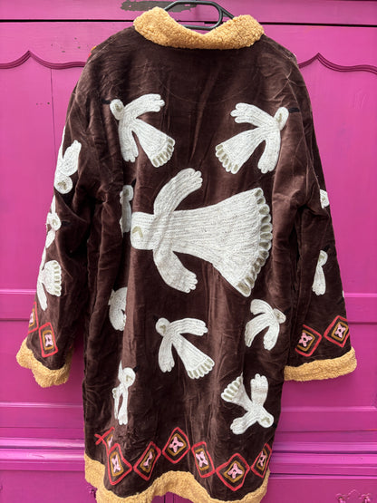 TOUT - Birds Coat Teddy Velvet