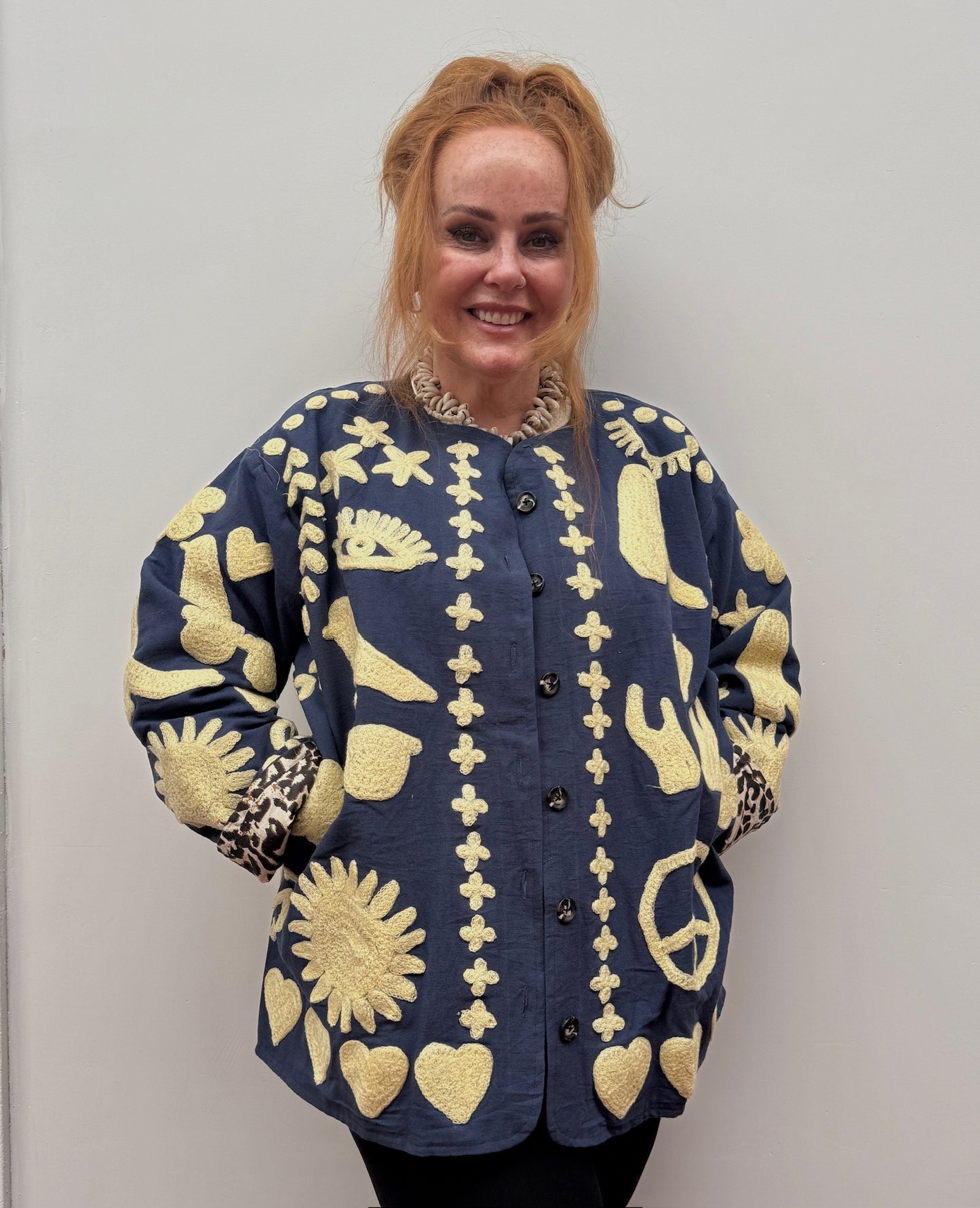 TOUT - Dream Jacket cotton blue- butteryellow