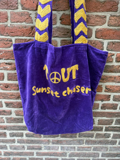 TOUT - Velvet embroidery "Sunsetchaser" tas - All season - one size