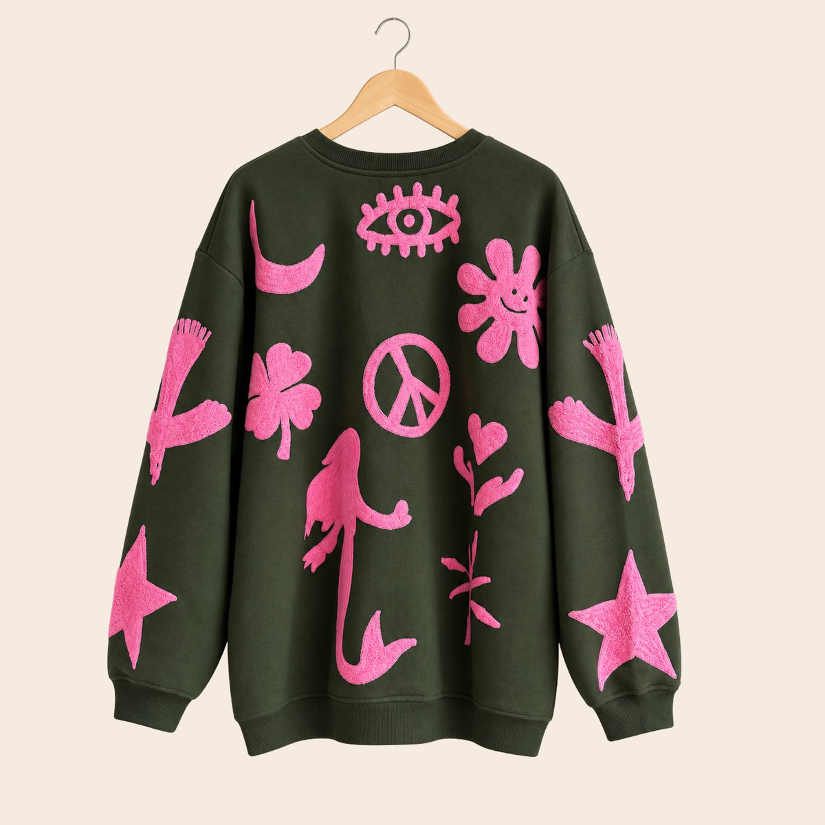 TOUT - Sweater Tout Club Green-pink