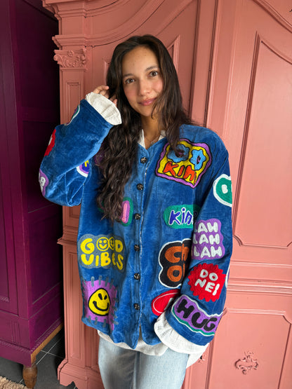 TOUT -Self love club Velvet jacket Blue