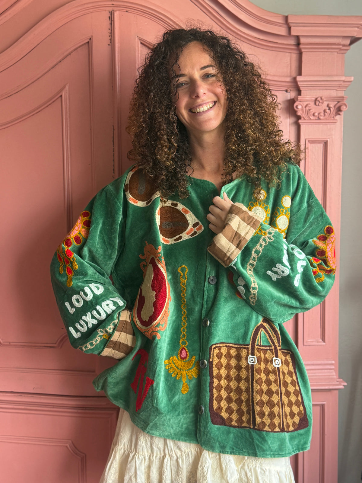 TOUT - Loud luxury Jacket Velvet Green