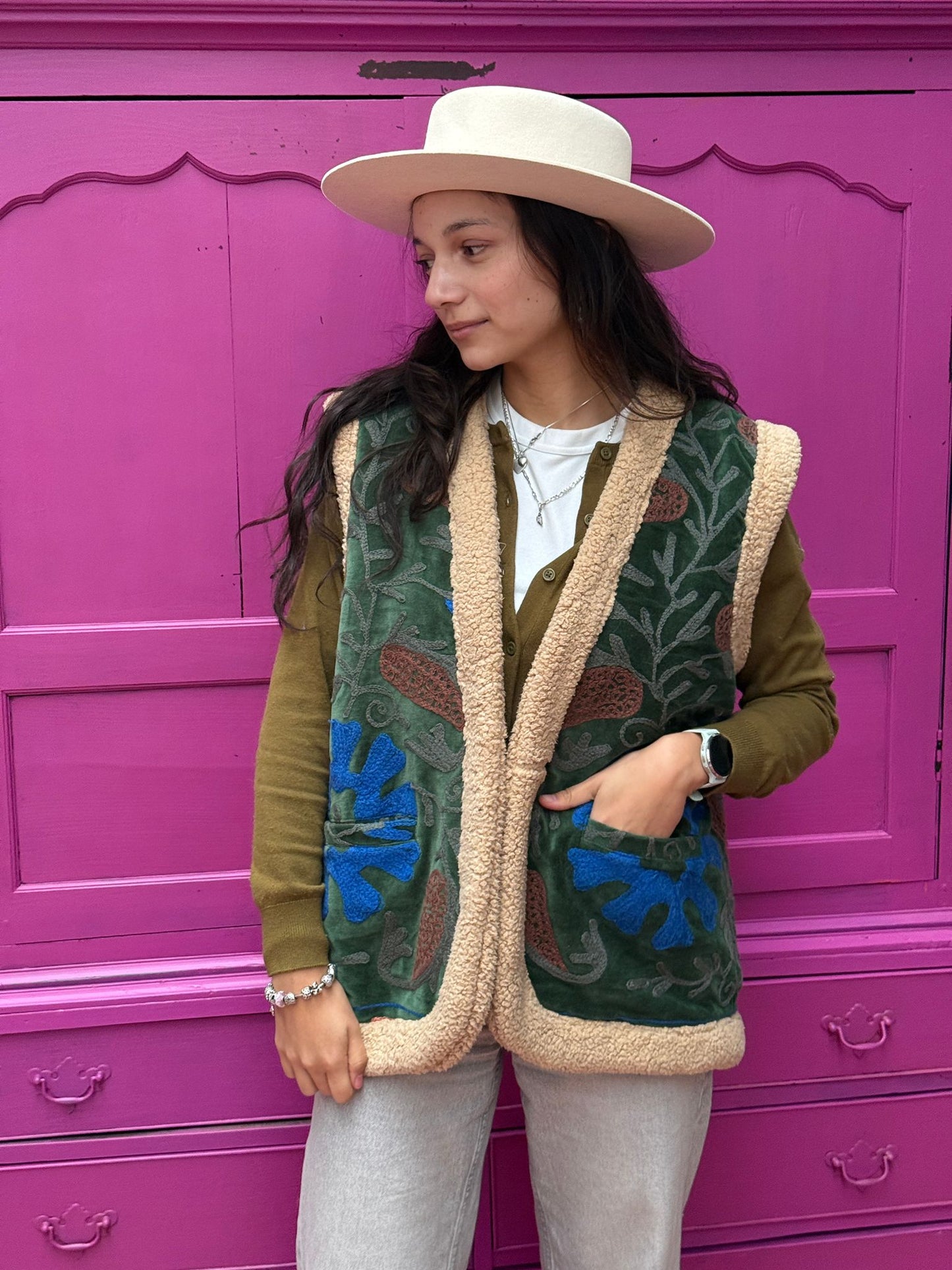 TOUT - Velvet gilet Teddy