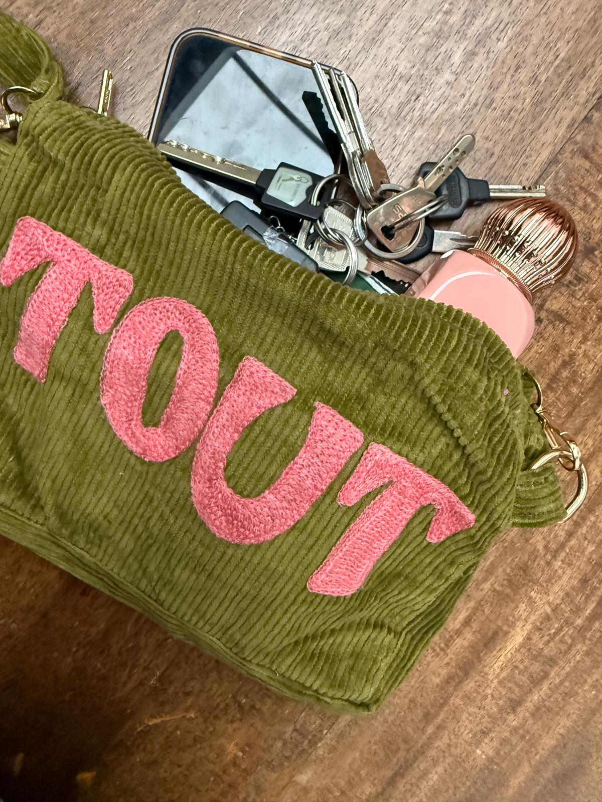 TOUT - Corduroy embroidery "TOUT" tas