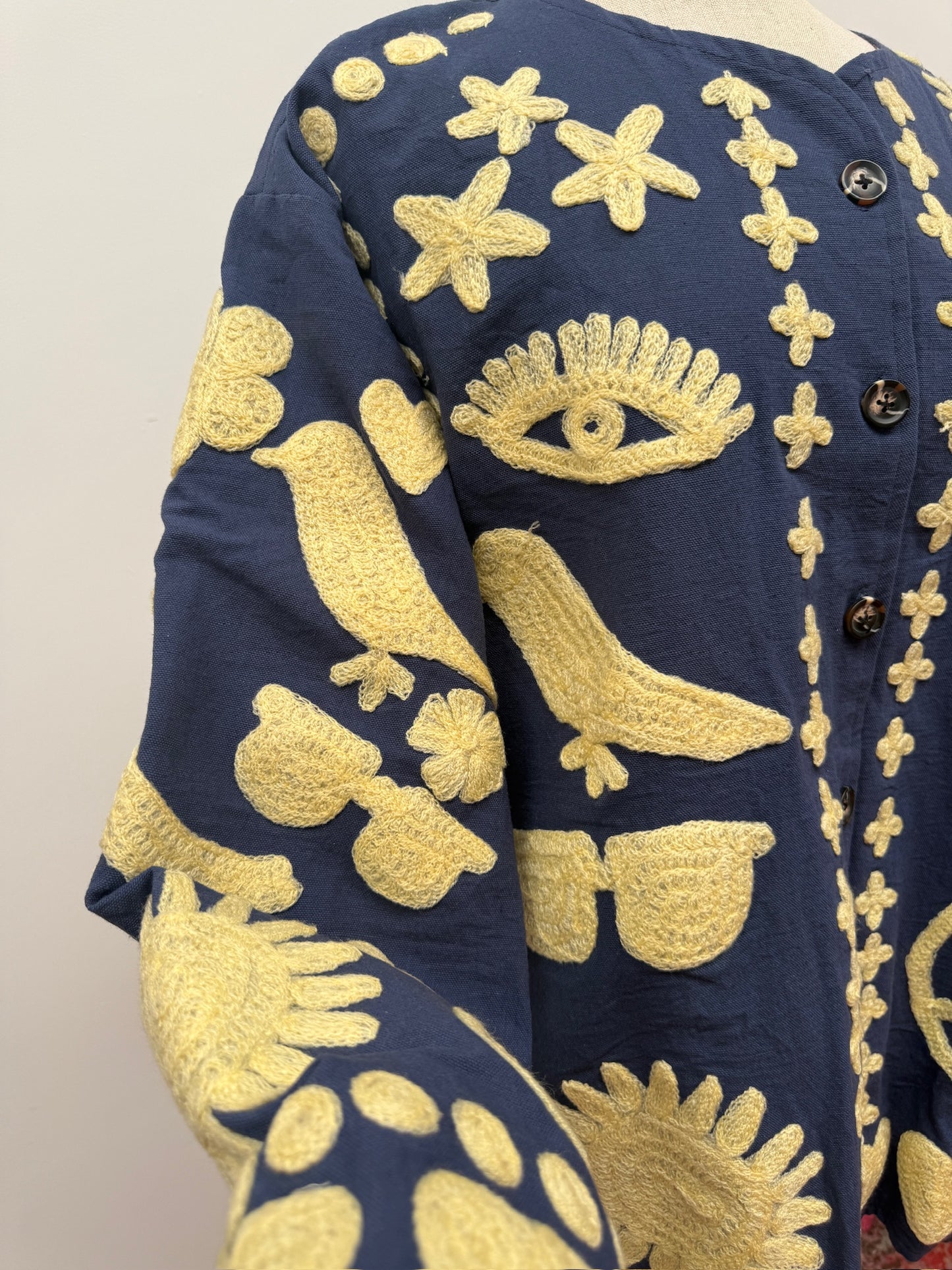 TOUT - Dream Jacket cotton blue- butteryellow