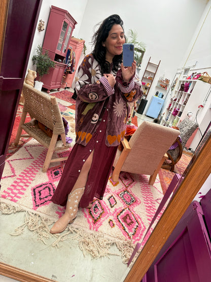 TOUT - Daisy Jacket Velvet Aubergine