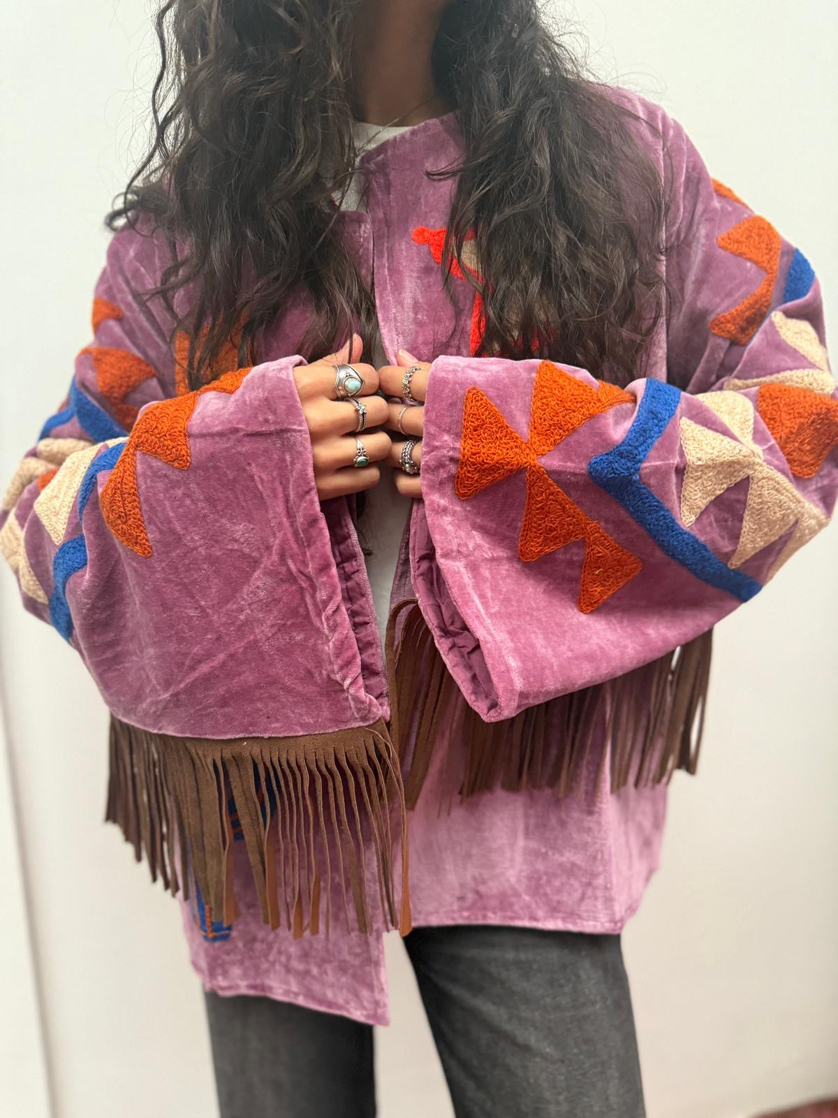 Velvet fringe jacket Cowboy