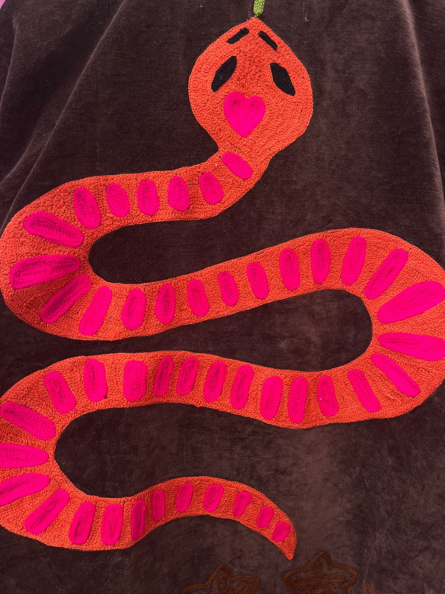 Snake velvet embroidery jacket