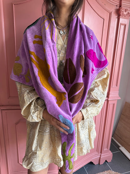 TOUT - Jojo Velvet sjaal Purple