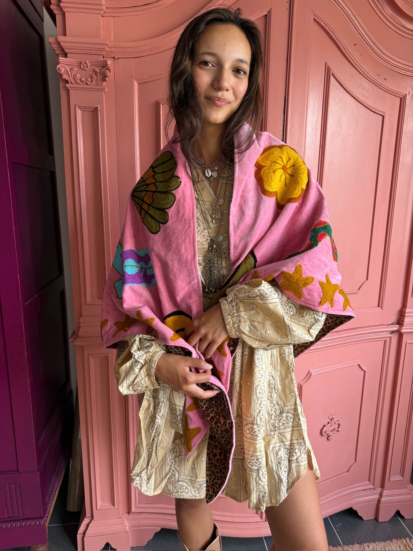 TOUT - Jojo Velvet sjaal Pink