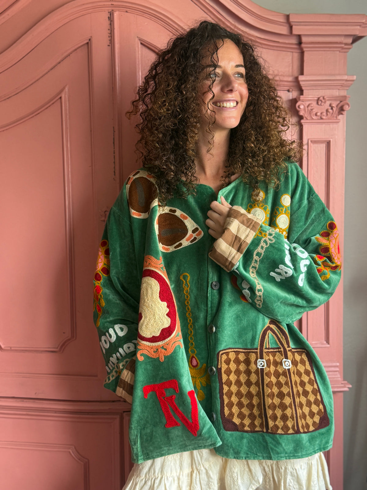 TOUT - Loud luxury Jacket Velvet Green