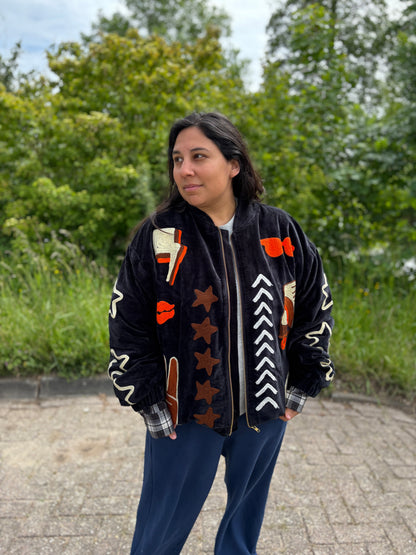 TOUT - Lola Bomber Velvet black UNISEX