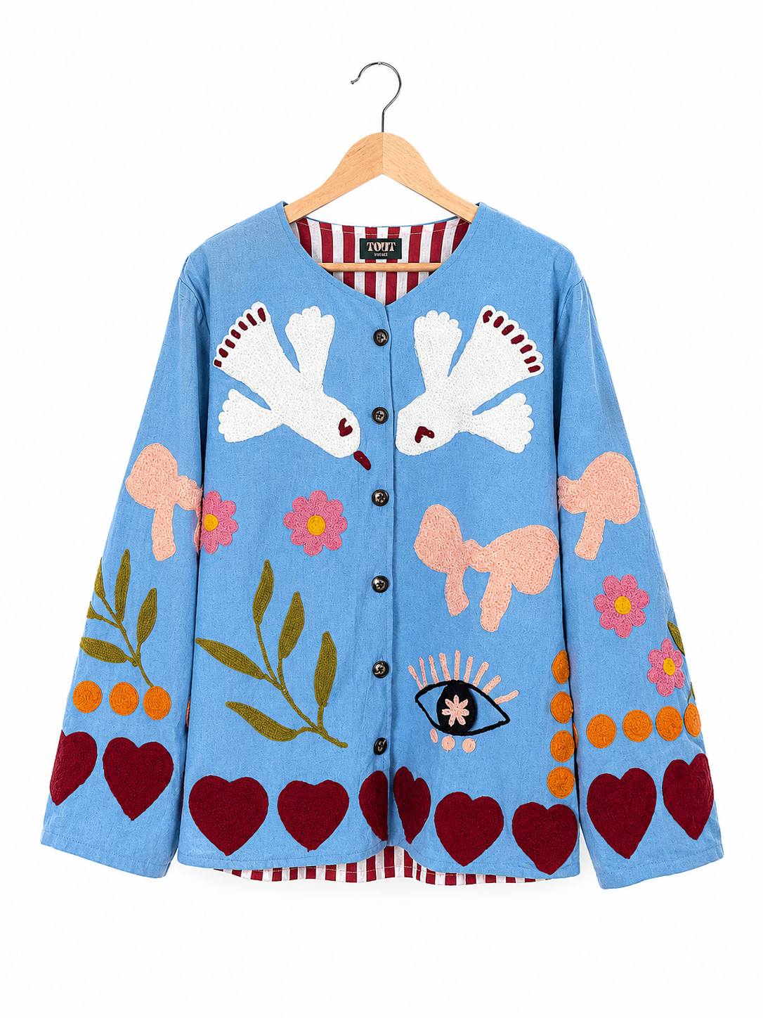 TOUT - Birds Jacket Cotton Blue