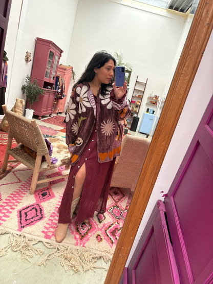 TOUT - Daisy Jacket Velvet Aubergine
