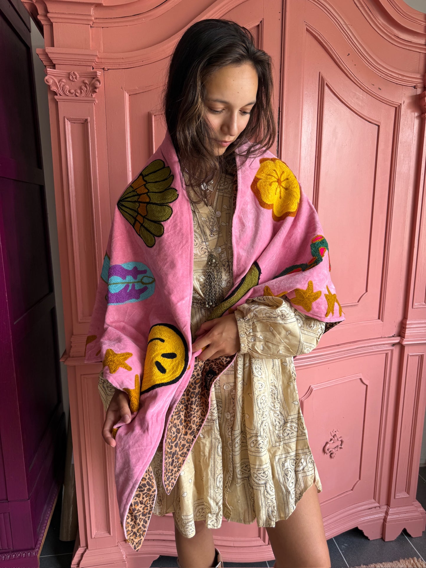 TOUT - Jojo Velvet sjaal Pink