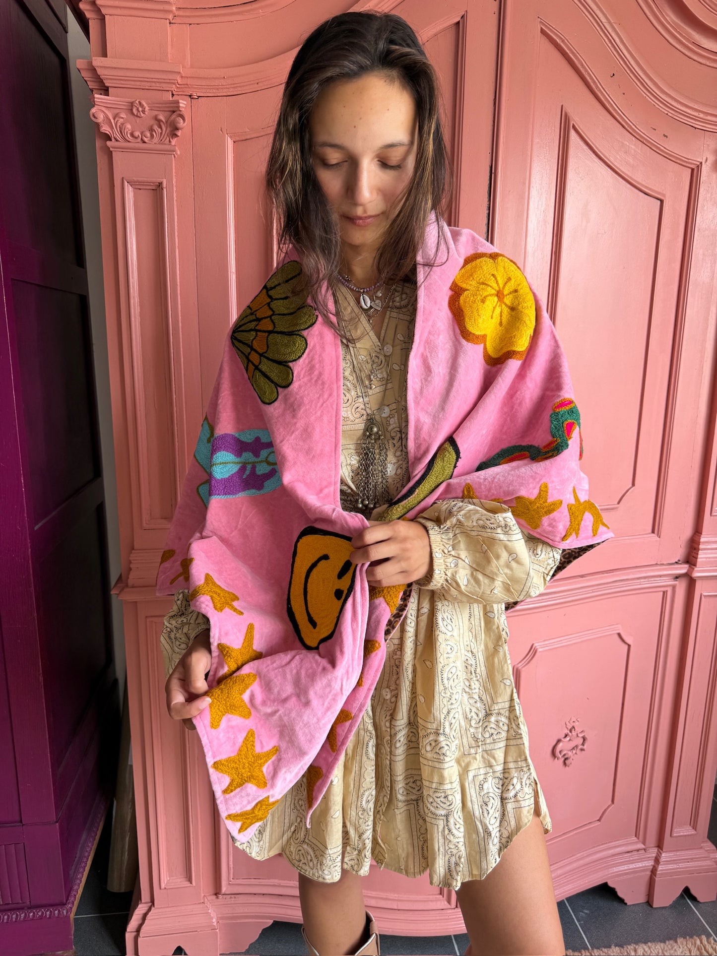TOUT - Jojo Velvet sjaal Pink