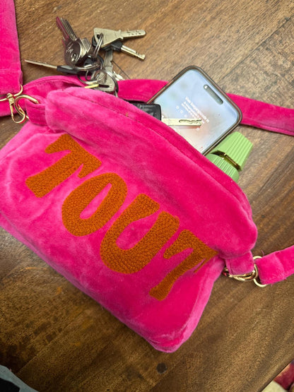 TOUT - Velvet embroidery "BIRD TOUT" tas