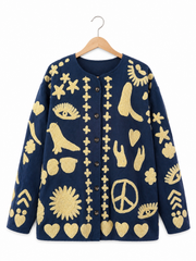 TOUT - Dream Jacket cotton blue- butteryellow
