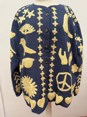 TOUT - Dream Jacket cotton blue- butteryellow