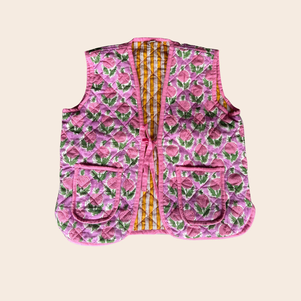TOUT - Kids Juna Gilet Blockprint