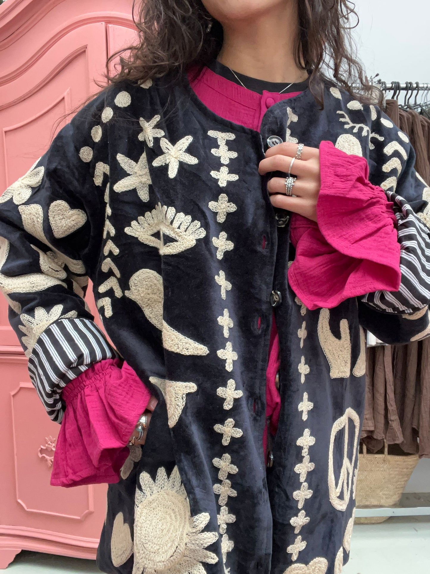 Velvet Jacket DREAM black