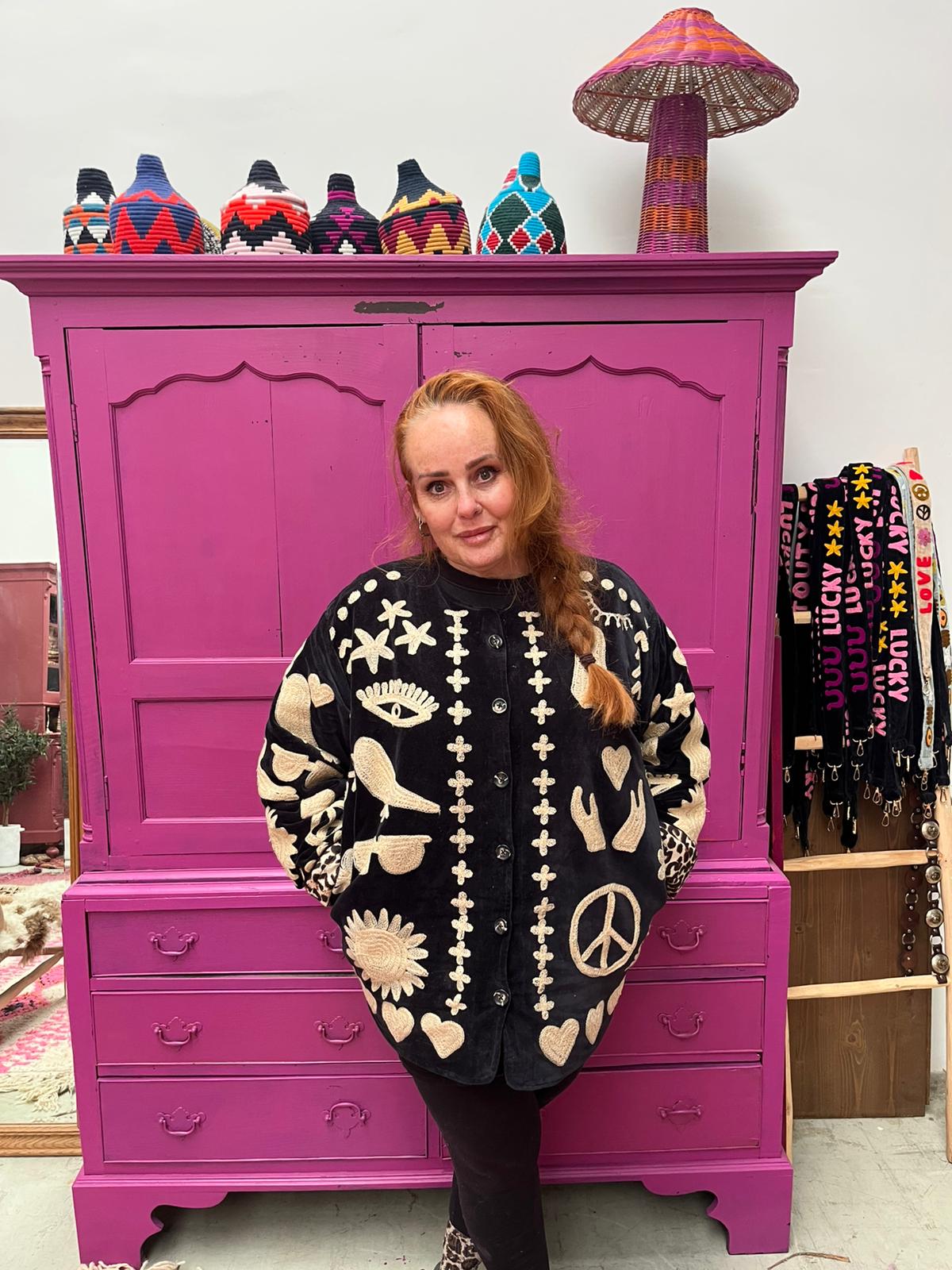 Velvet Jacket DREAM black