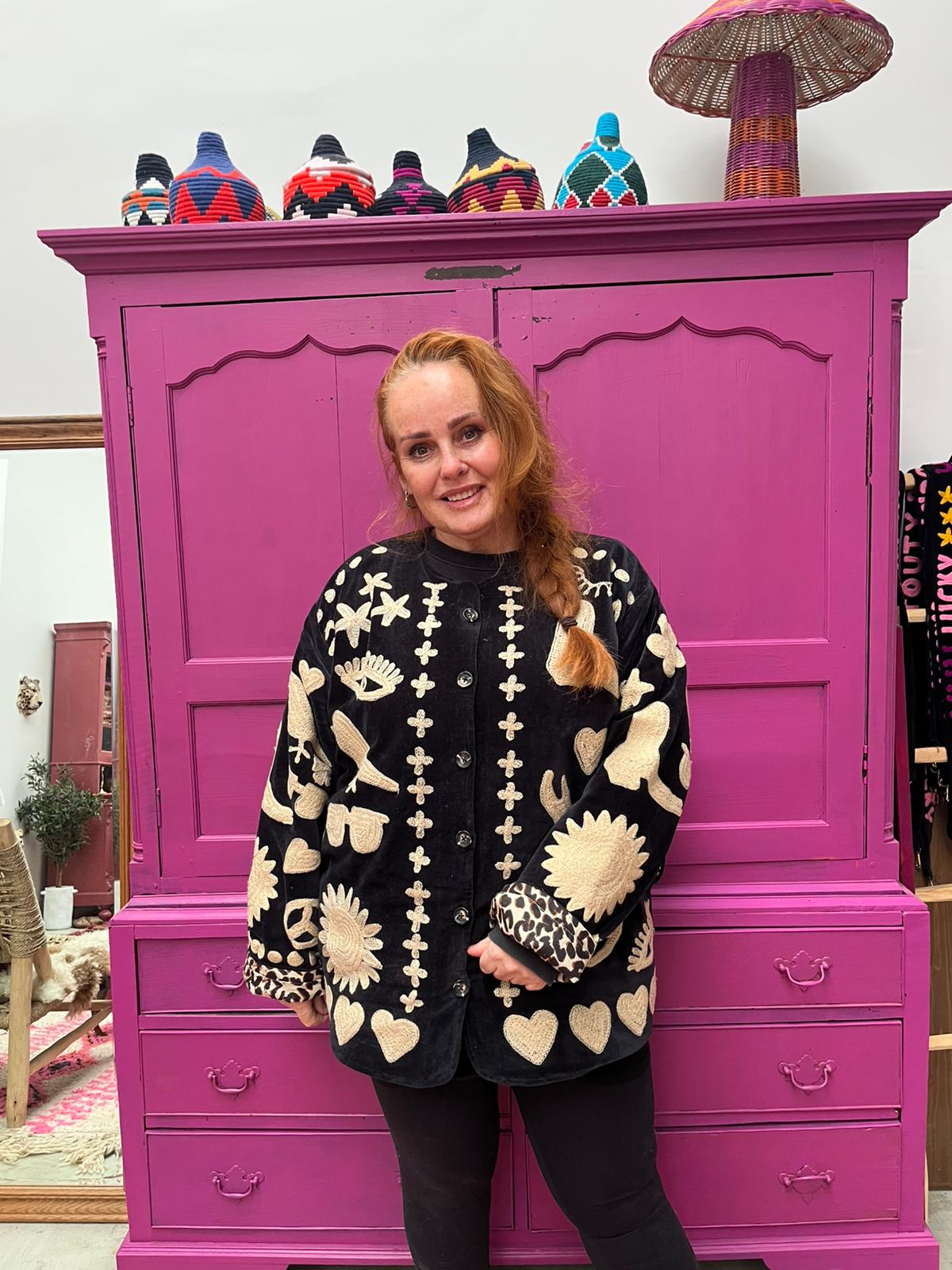 Velvet Jacket DREAM black