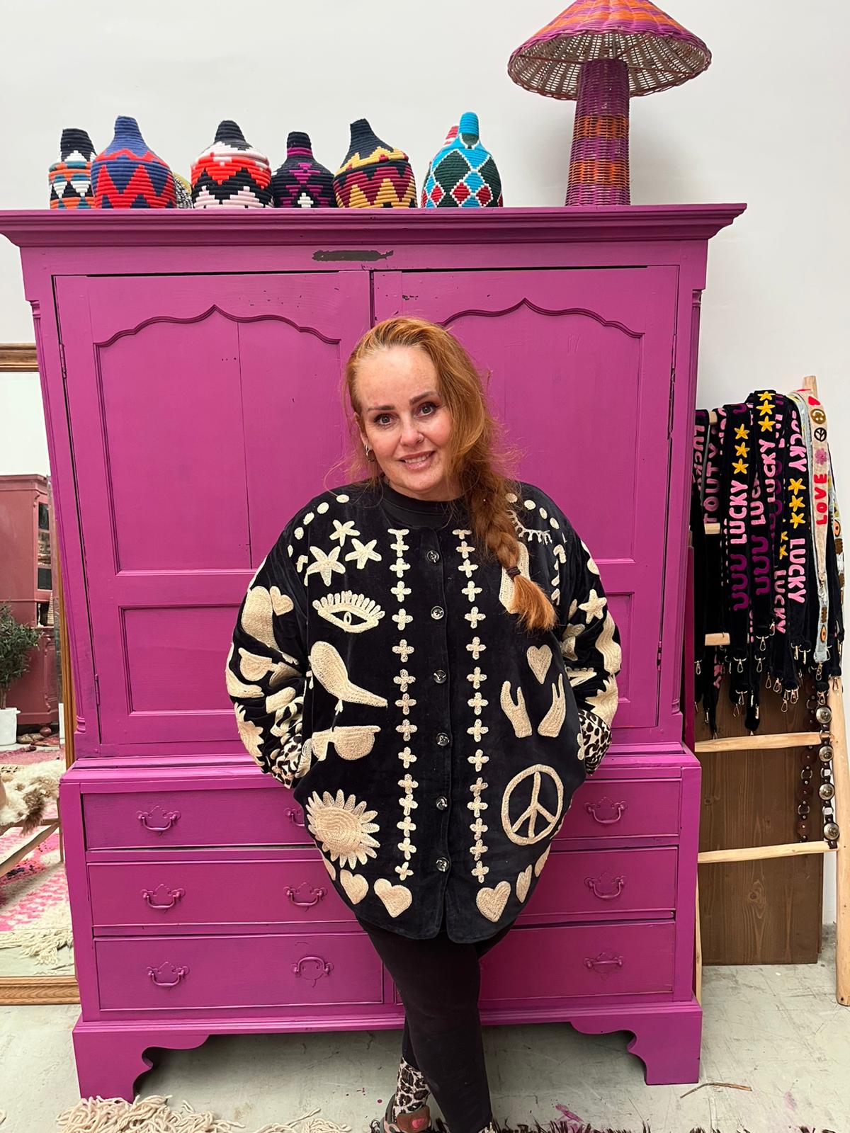 Velvet Jacket DREAM black