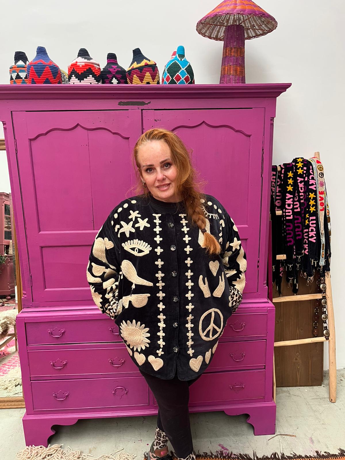 Velvet Jacket DREAM black