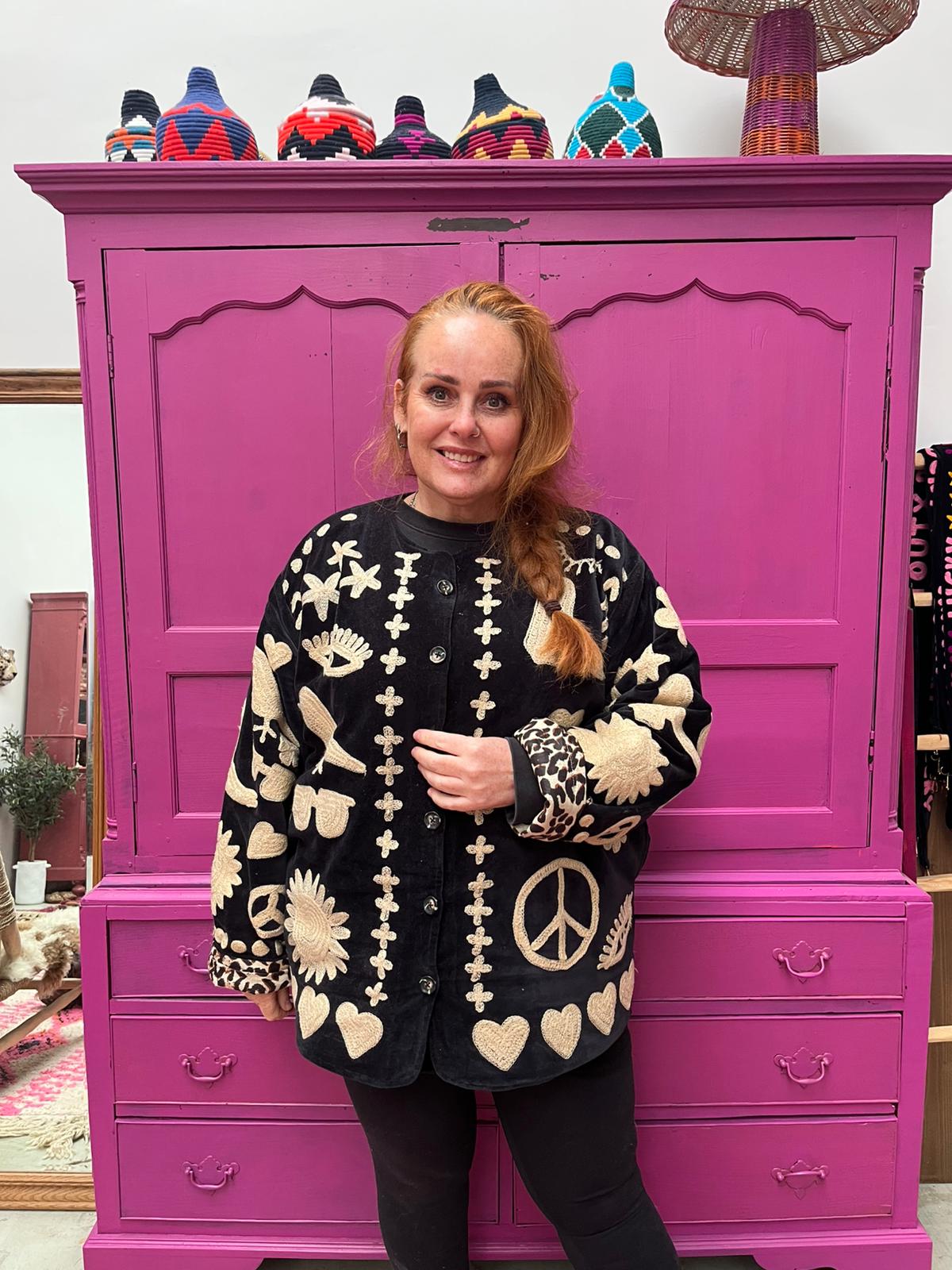 Velvet Jacket DREAM black