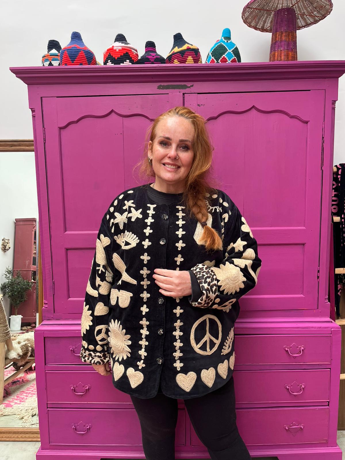 Velvet Jacket DREAM black