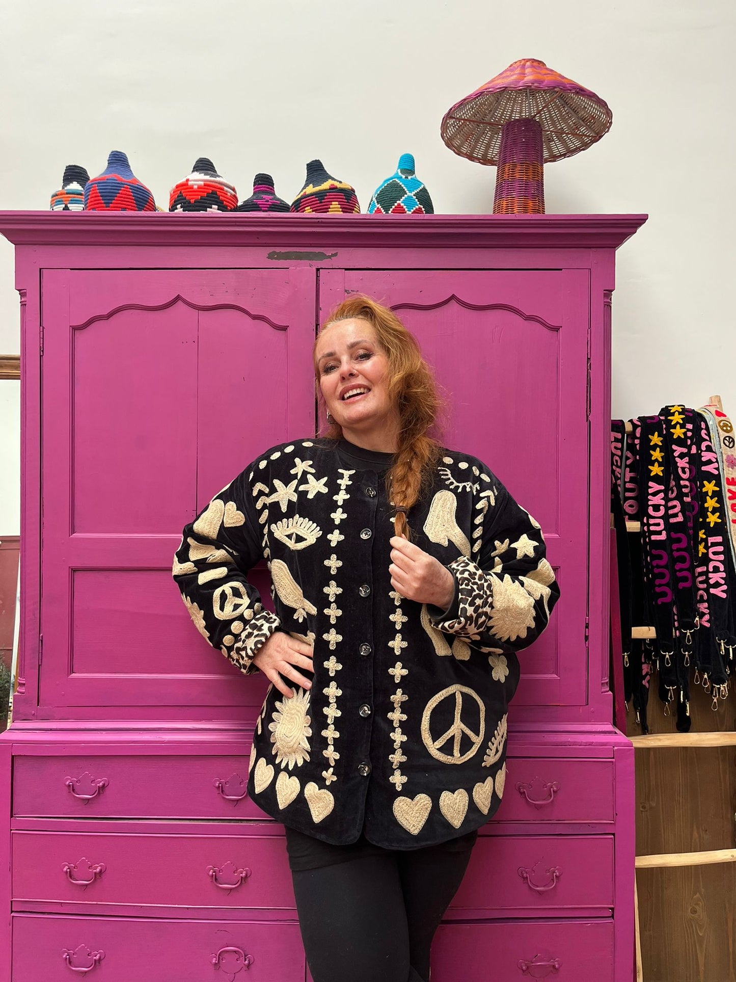 Velvet Jacket DREAM black