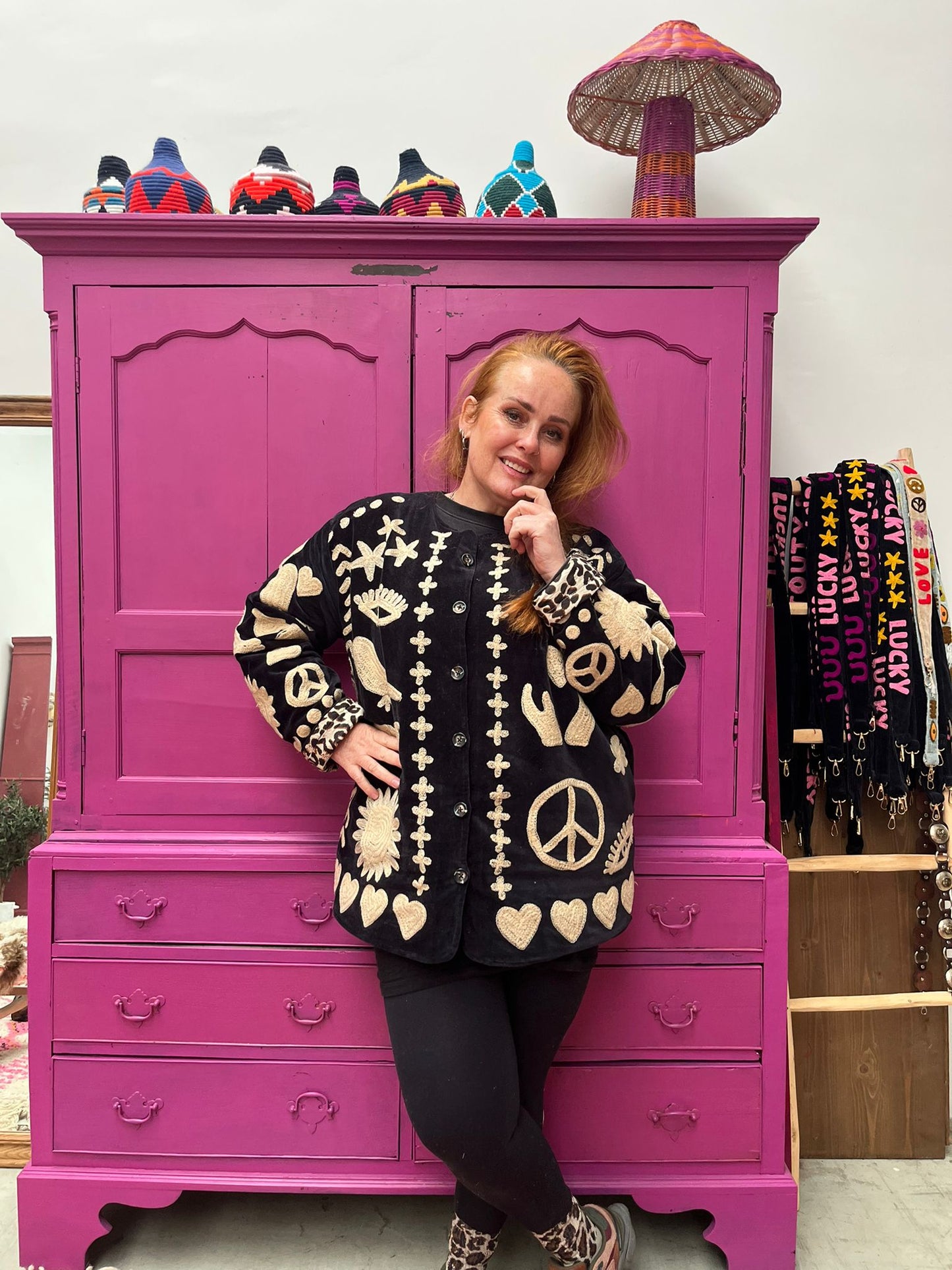 Velvet Jacket DREAM black