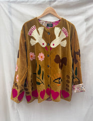 TOUT - Birds Jacket Velvet Oker